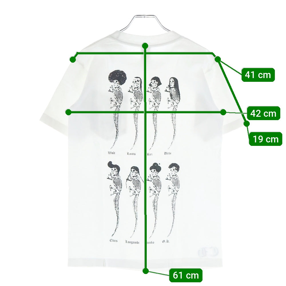 CHROME HEARTS(クロムハーツ) FOTI フォティ フロントプリント クルーネック 半袖Tシャツ ホワイト