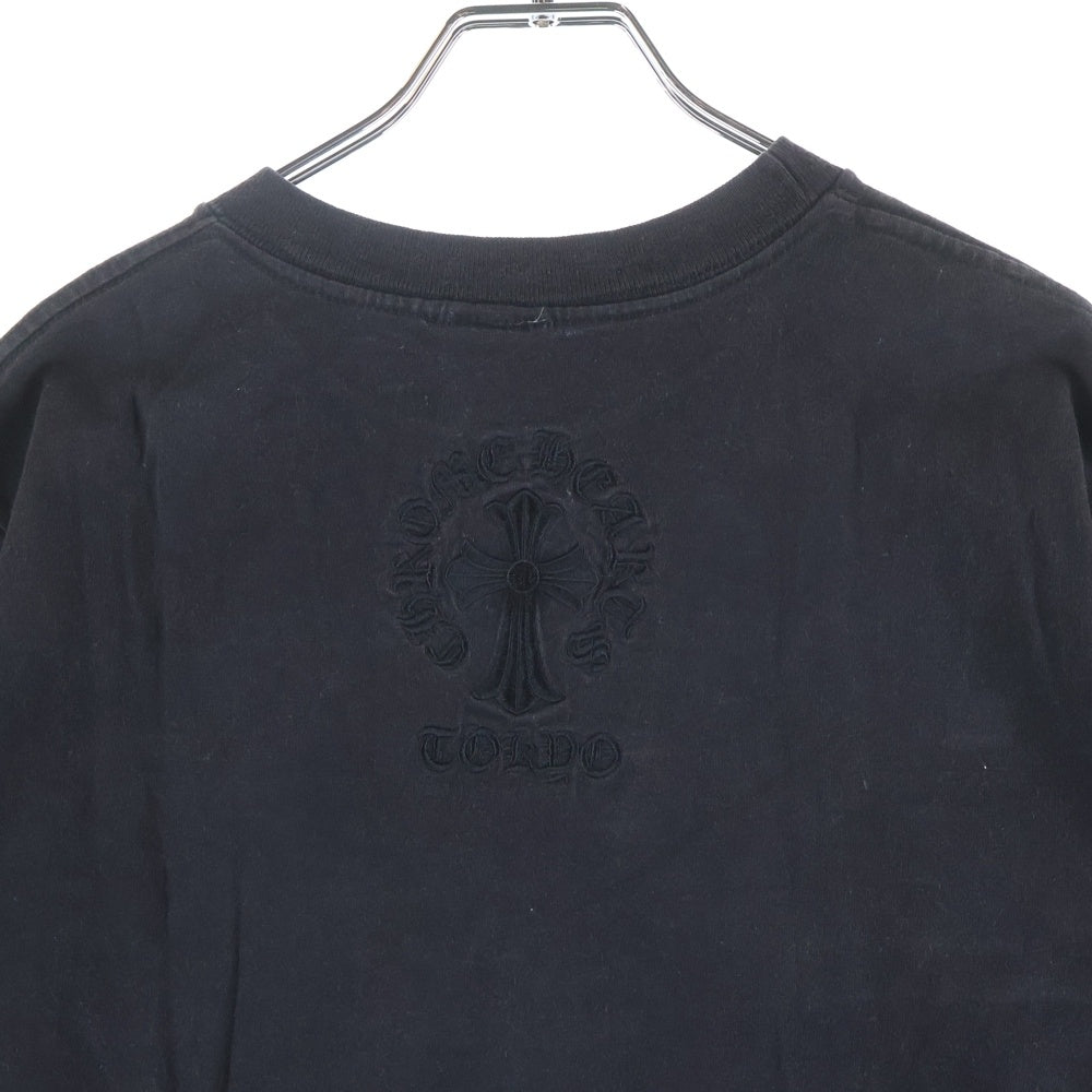 CHROME HEARTS(クロムハーツ) OLD オールドモデル 大阪限定 バック刺繍 ポケット切替 半袖Tシャツ カットソー ブラック