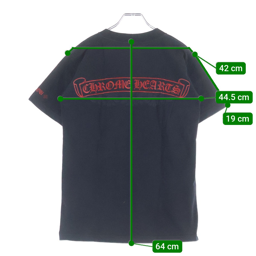 CHROME HEARTS(クロムハーツ) OLD Scroll Label オールド バックスクロールラベル クルーネック 半袖Tシャツ カットソー ブラック