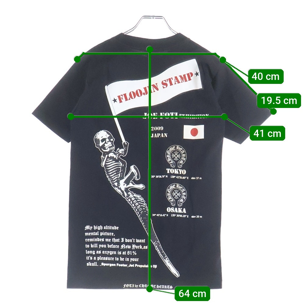 CHROME HEARTS(クロムハーツ) OLD JOE FOTI EXHIBITION 2009 フォティ 日本限定 クルーネック 半袖Tシャツ ブラック