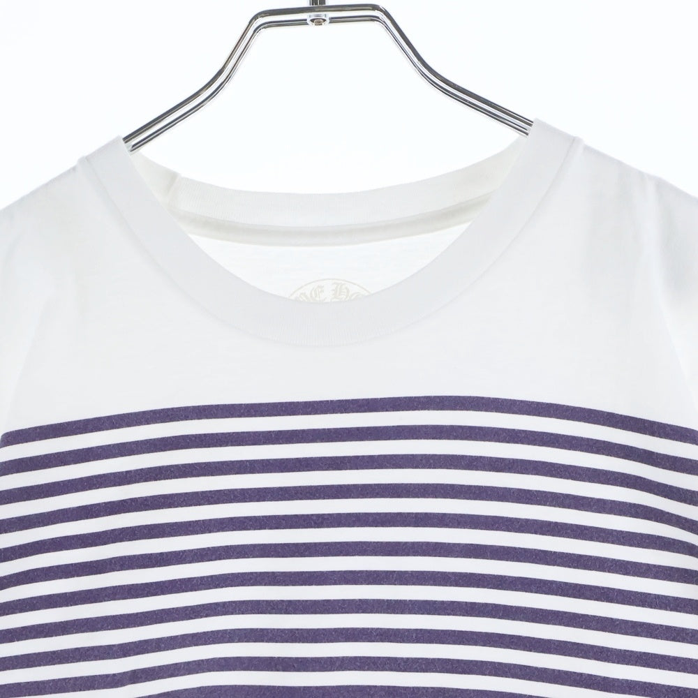 CHROME HEARTS(クロムハーツ) FOTI STRIPE T-SHIRT フォティ ストライプ クルーネック半袖Tシャツカットソー ホワイト