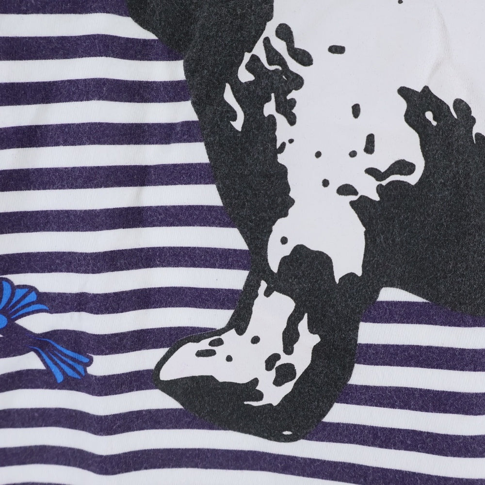 CHROME HEARTS(クロムハーツ) FOTI STRIPE T-SHIRT フォティ ストライプ クルーネック半袖Tシャツカットソー ホワイト