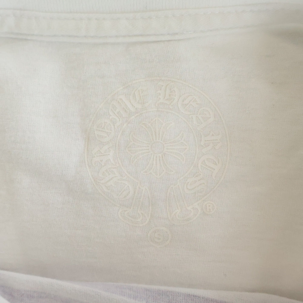 CHROME HEARTS(クロムハーツ) FOTI STRIPE T-SHIRT フォティ ストライプ クルーネック半袖Tシャツカットソー ホワイト