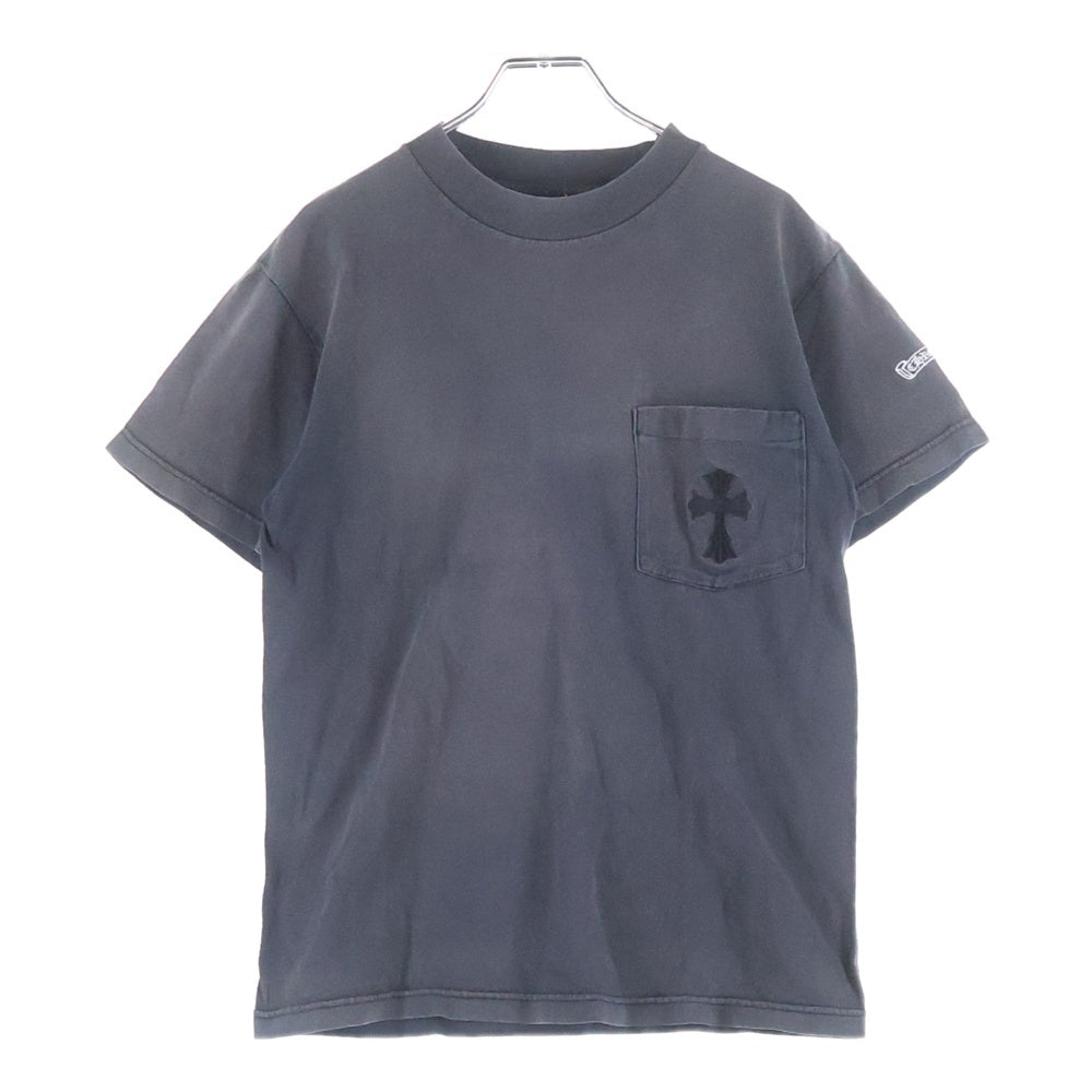 CHROME HEARTS(クロムハーツ) OLD CHクロス刺繍 クルーネック 半袖Tシャツ ブラック