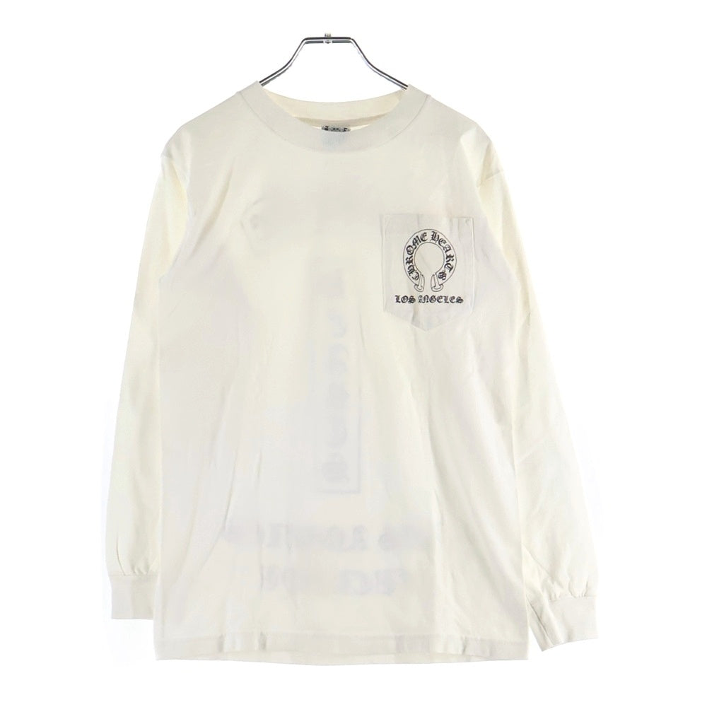 CHROME HEARTS(クロムハーツ) ロサンゼルス限定 FUCK YOU ファックユー ホースシュー バッククロスロゴ 長袖Tシャツ ロンT ロングスリーブカットソー ホワイト