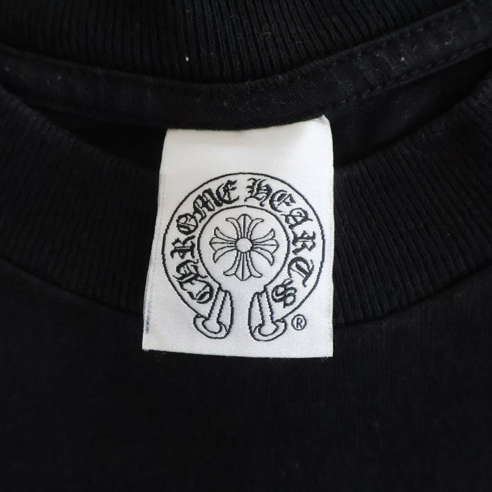CHROME HEARTS(クロムハーツ) OLD AMERICAN FLAG TEE オールド アメリカンフラッグTシャツ 星条旗 ホースシュープリント 半袖Tシャツ カットソー ブラック