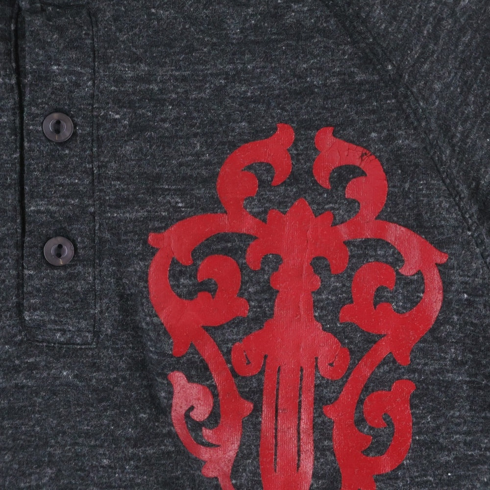 CHROME HEARTS(クロムハーツ) OLD ヴァインダガーヘンリーネック 長袖Tシャツ カットソー チャコールグレー