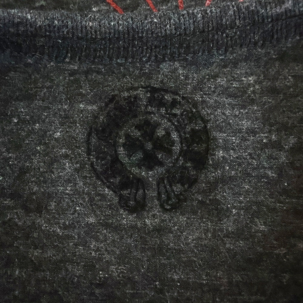 CHROME HEARTS(クロムハーツ) OLD ヴァインダガーヘンリーネック 長袖Tシャツ カットソー チャコールグレー