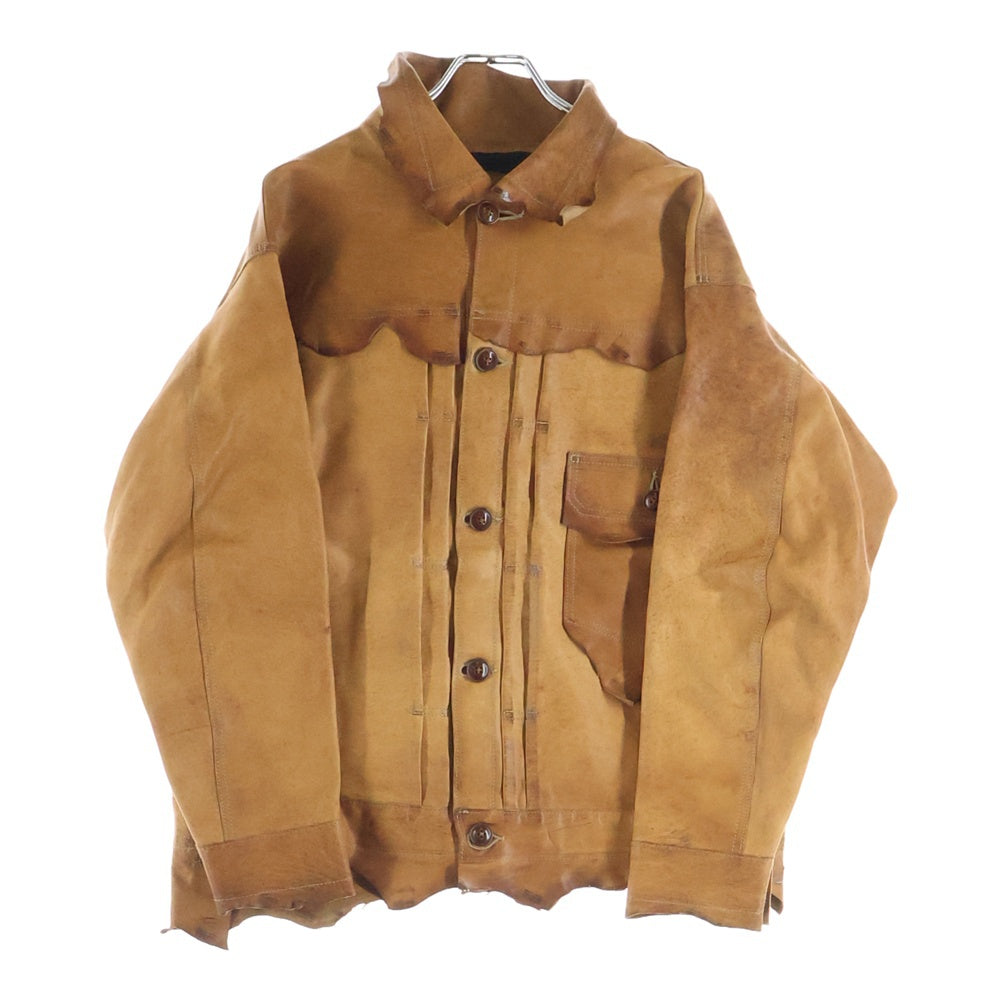 GOOD KARMA DEVELOPMENT(グッドカルマ ディベロップメント) LEATHER BLOUSE DAVE ダイブ エゾジカレザージャケット ブラウス ブラウン