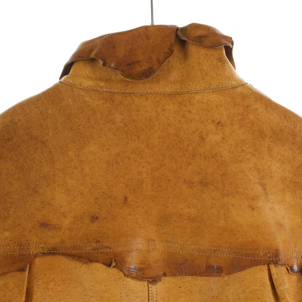 GOOD KARMA DEVELOPMENT(グッドカルマ ディベロップメント) LEATHER BLOUSE DAVE ダイブ エゾジカレザージャケット ブラウス ブラウン