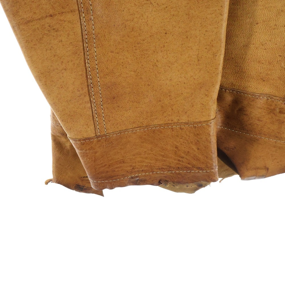 GOOD KARMA DEVELOPMENT(グッドカルマ ディベロップメント) LEATHER BLOUSE DAVE ダイブ エゾジカレザージャケット ブラウス ブラウン