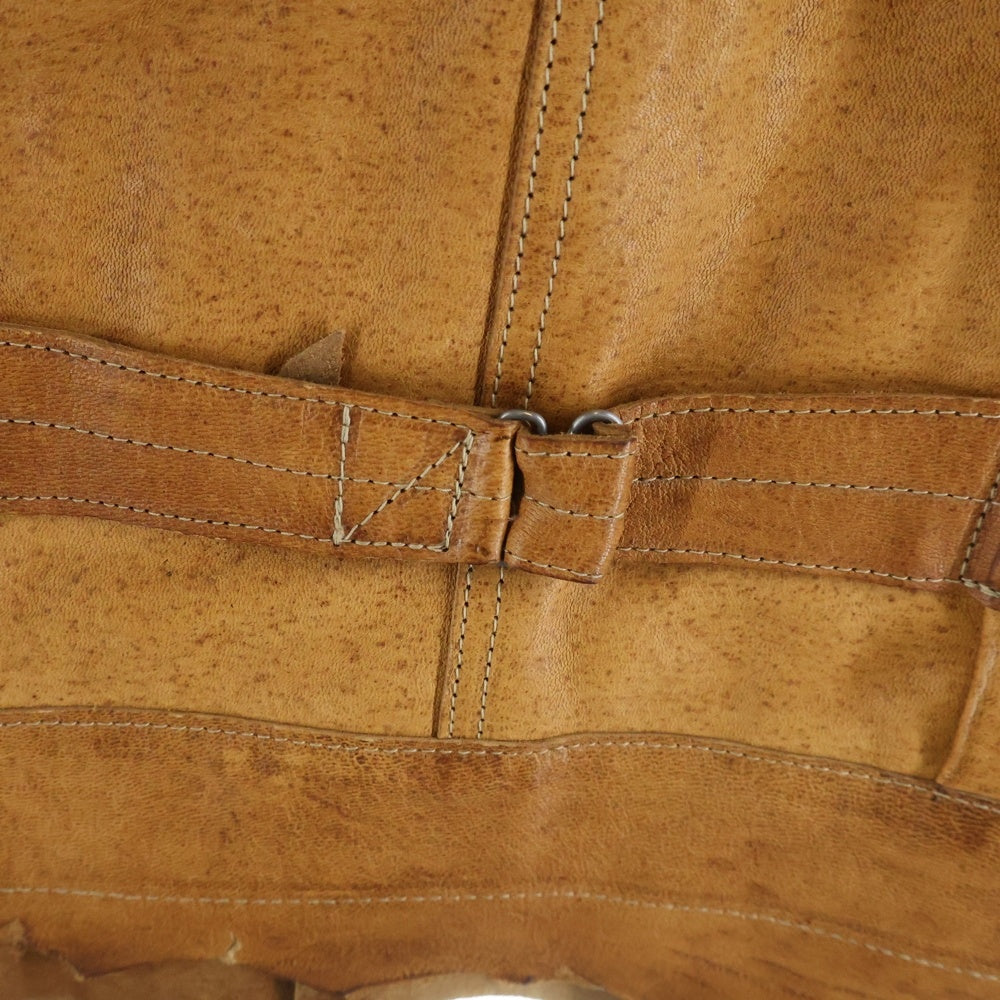 GOOD KARMA DEVELOPMENT(グッドカルマ ディベロップメント) LEATHER BLOUSE DAVE ダイブ エゾジカレザージャケット ブラウス ブラウン