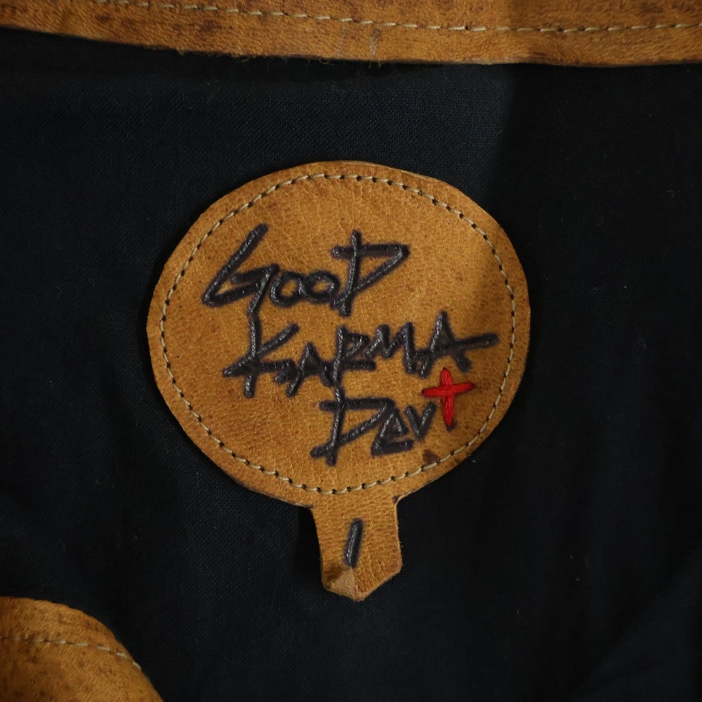 GOOD KARMA DEVELOPMENT(グッドカルマ ディベロップメント) LEATHER BLOUSE DAVE ダイブ エゾジカレザージャケット ブラウス ブラウン