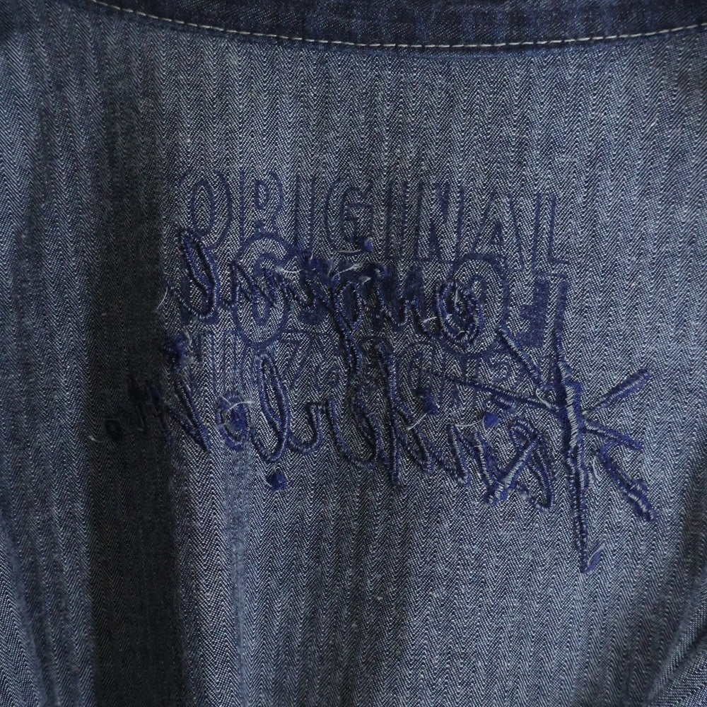 TENDERLOIN(テンダーロイン) DENIM HB SHT SNAP BUTTON スナップボタン デニムヘリンボーン長袖シャツ インディゴ