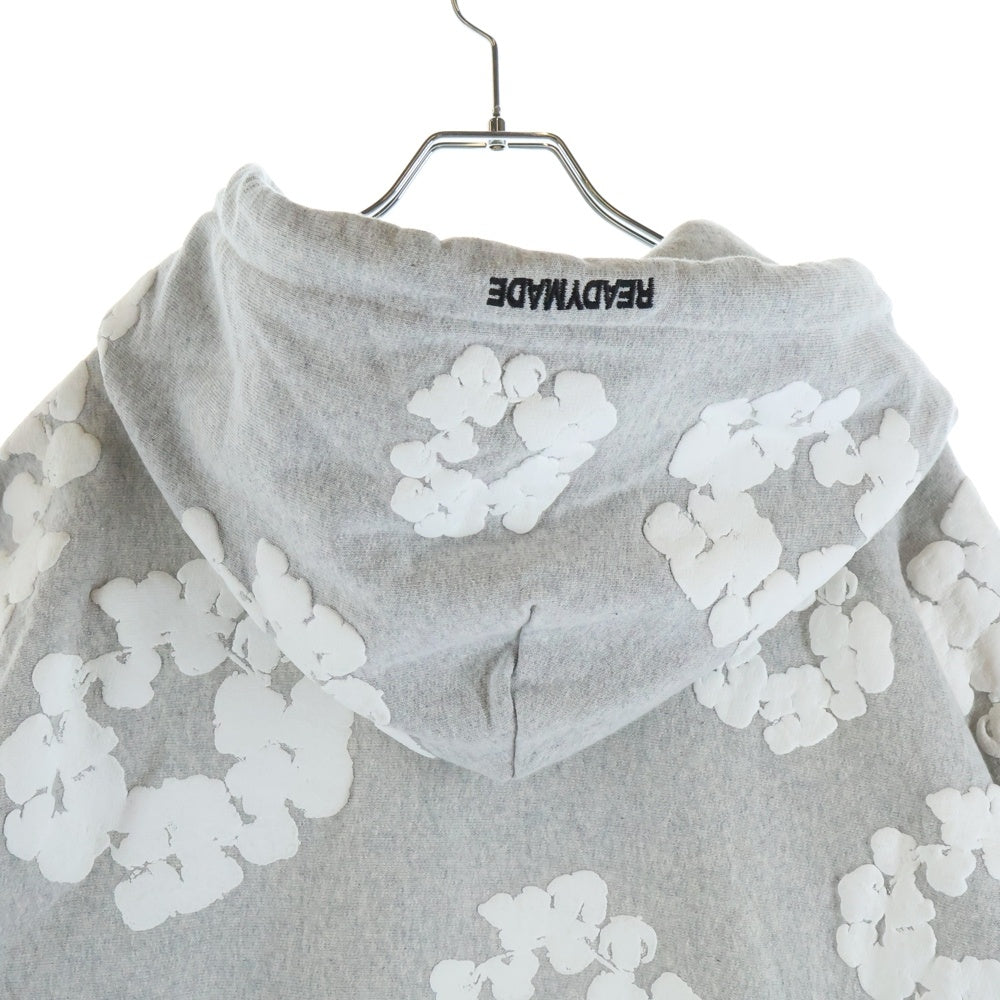 READY MADE(レディメイド) 22AW×DENIM TEARS COTTON WREATH HOODIE フラワーリース コットン プルオーバーパーカー フーディー グレー RE-DT-GY-00-00-08