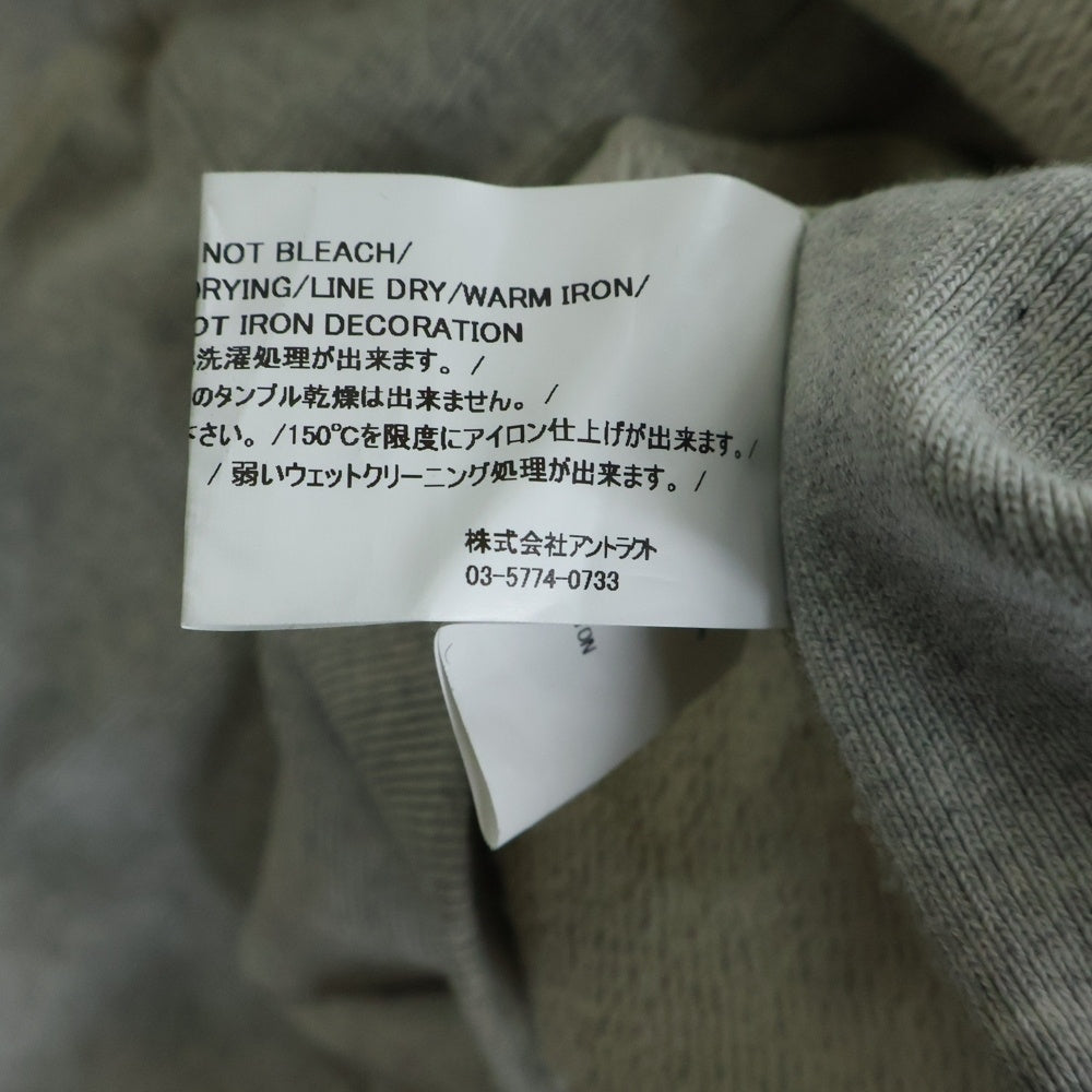 READY MADE(レディメイド) 22AW×DENIM TEARS COTTON WREATH HOODIE フラワーリース コットン プルオーバーパーカー フーディー グレー RE-DT-GY-00-00-08