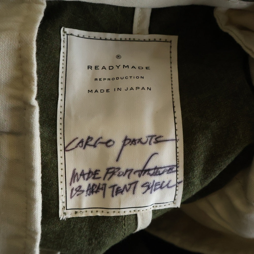 READY MADE(レディメイド) Cargo Pants テントシェル カーゴパンツ オリーブ RE-CO-KH-00-00-238
