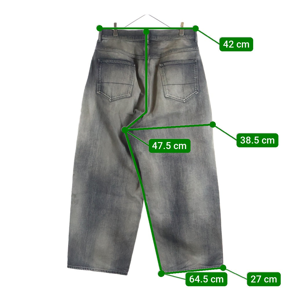 ANCELLM(アンセルム) 25SS AGING WIDE 5P DENIM PANTS エイジングワイド5ポケットデニムパンツ グレー ANC-PT77