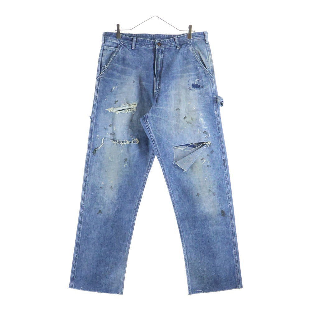 SAINT MICHAEL(セントマイケル) 24SS DENIM PANTS PAINTER BLUE ヴィンテージ加工 ペインターデニムパンツ インディゴ SM-YS8-0000-051