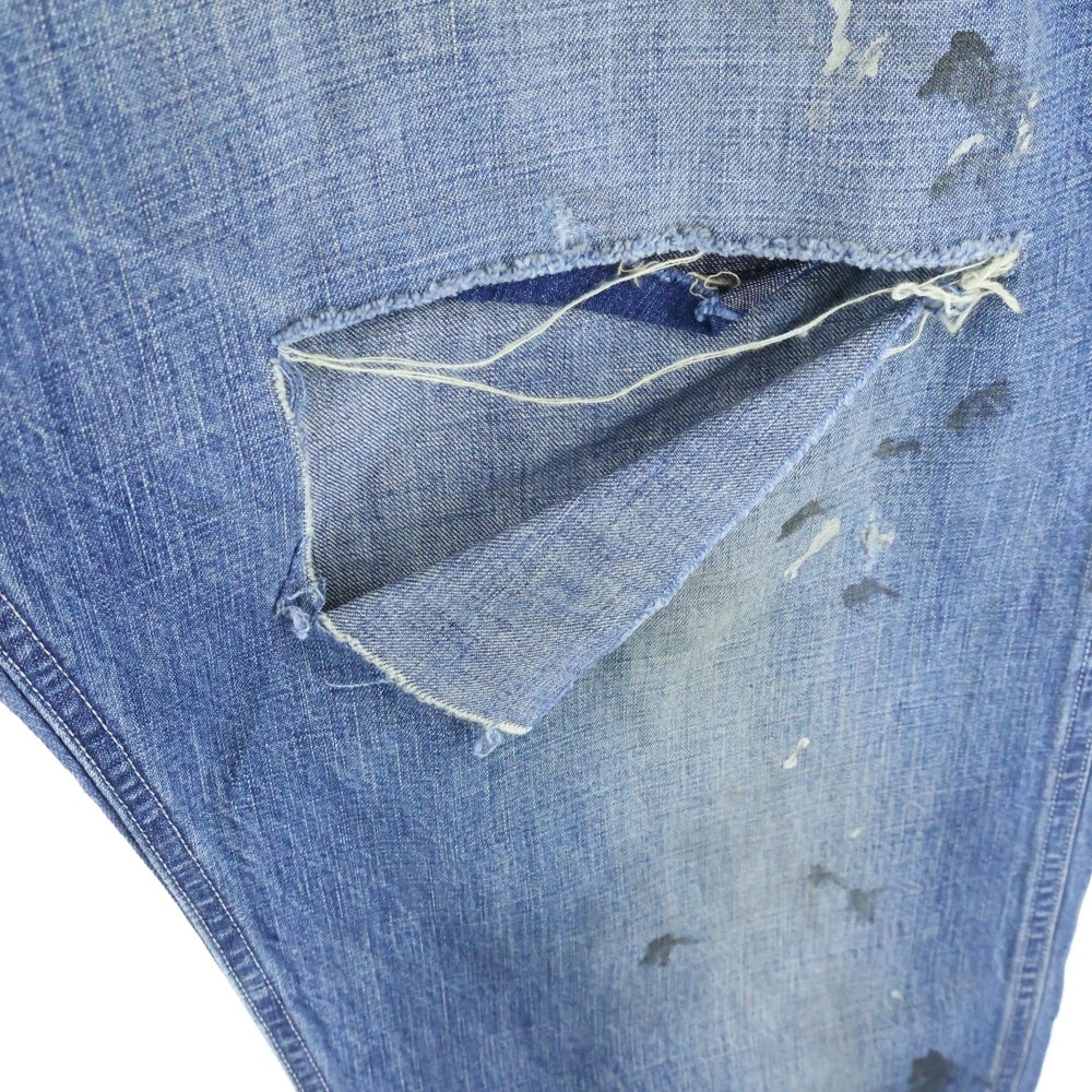 SAINT MICHAEL(セントマイケル) 24SS DENIM PANTS PAINTER BLUE ヴィンテージ加工 ペインターデニムパンツ インディゴ SM-YS8-0000-051