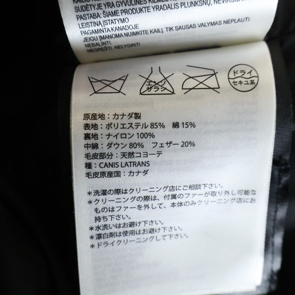 CANADA GOOSE(カナダグース) MACKENZIE PARKA マッケンジーパーカー ファーフーディーダウンコートジャケット レディース ブラック 2302JL