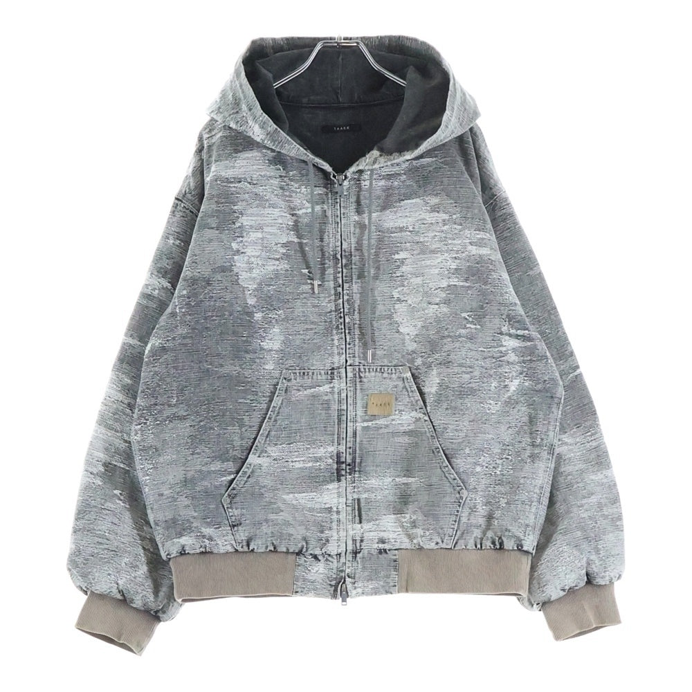 TAAKK(ターク) 24AW DENIM ACTIVE PARKA デニム アクティブパーカー ジップアップフーディー グレー TA24AW-BL225STU