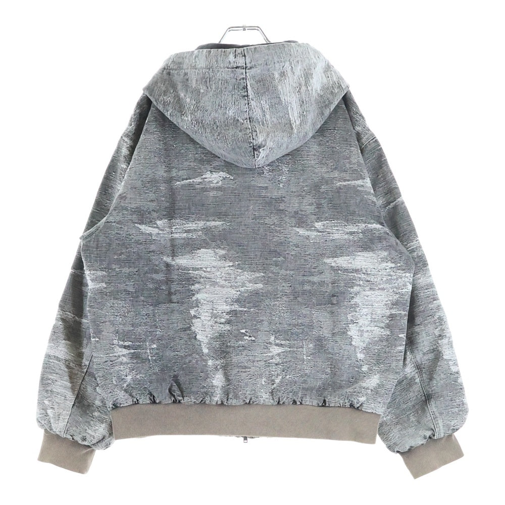 TAAKK(ターク) 24AW DENIM ACTIVE PARKA デニム アクティブパーカー ジップアップフーディー グレー TA24AW-BL225STU