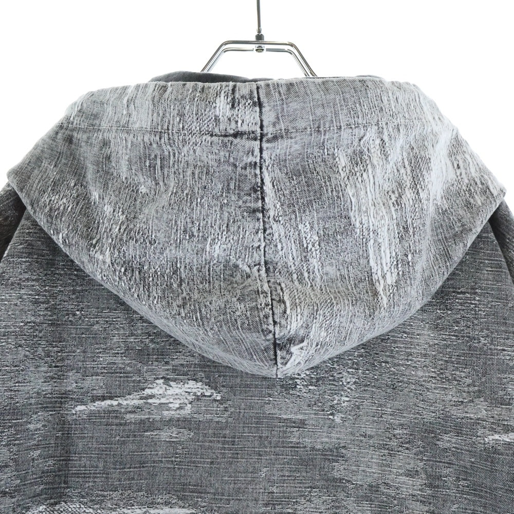 TAAKK(ターク) 24AW DENIM ACTIVE PARKA デニム アクティブパーカー ジップアップフーディー グレー TA24AW-BL225STU