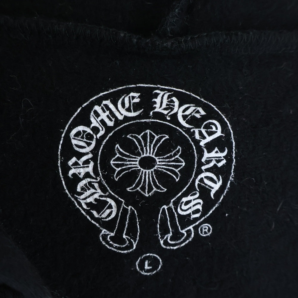 CHROME HEARTS(クロムハーツ) ×The Rolling Stones Lip And Tongue Hoodie ローリングストーンズ リップアンドタン ホースシュープリント ジップアップパーカー ブラック