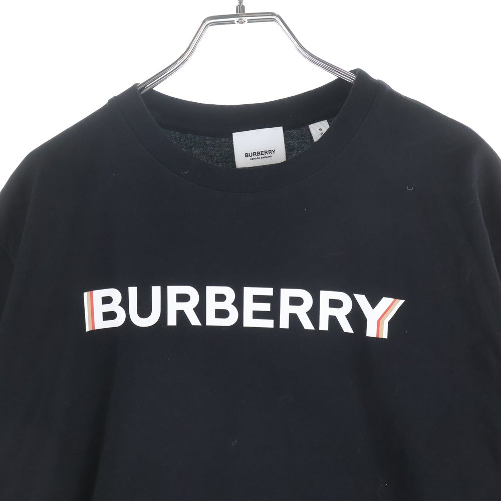 BURBERRY(バーバリー) フロントロゴプリント クルーネック 半袖Tシャツ ブラック 8053010/72M