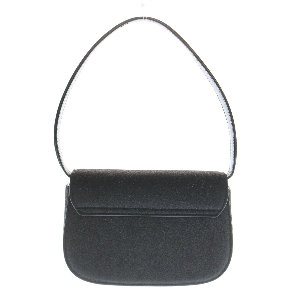 DIESEL(ディーゼル) 24SS 1DR ロゴプレート グリッター ハンドバッグ ショルダーバッグ ブラック X08396 P0787