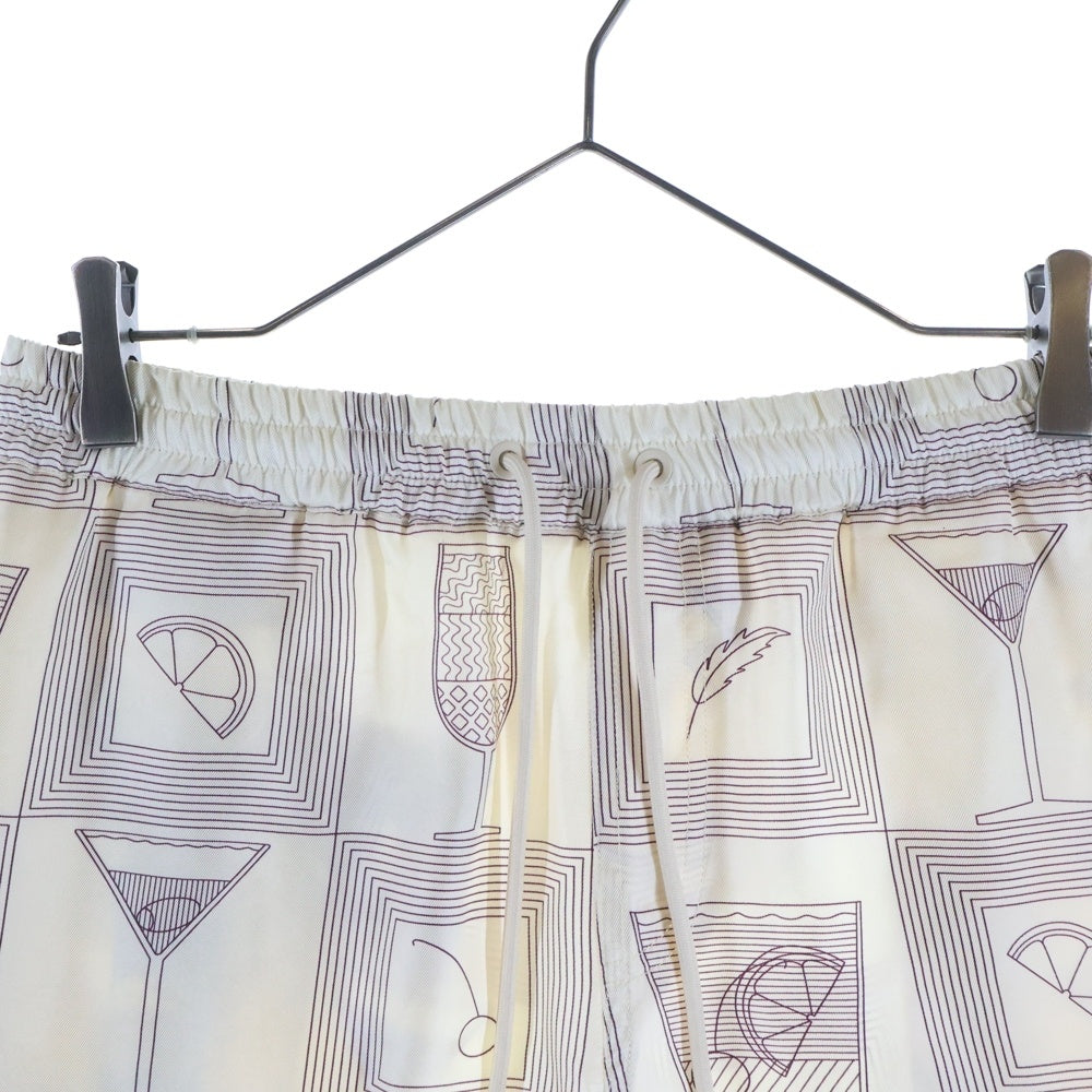 Loro Piana(ロロピアーナ) Bay Printed Silk Twill Shorts カクテル総柄プリント シルクショーツ ハーフパンツ アイボリー P01008293