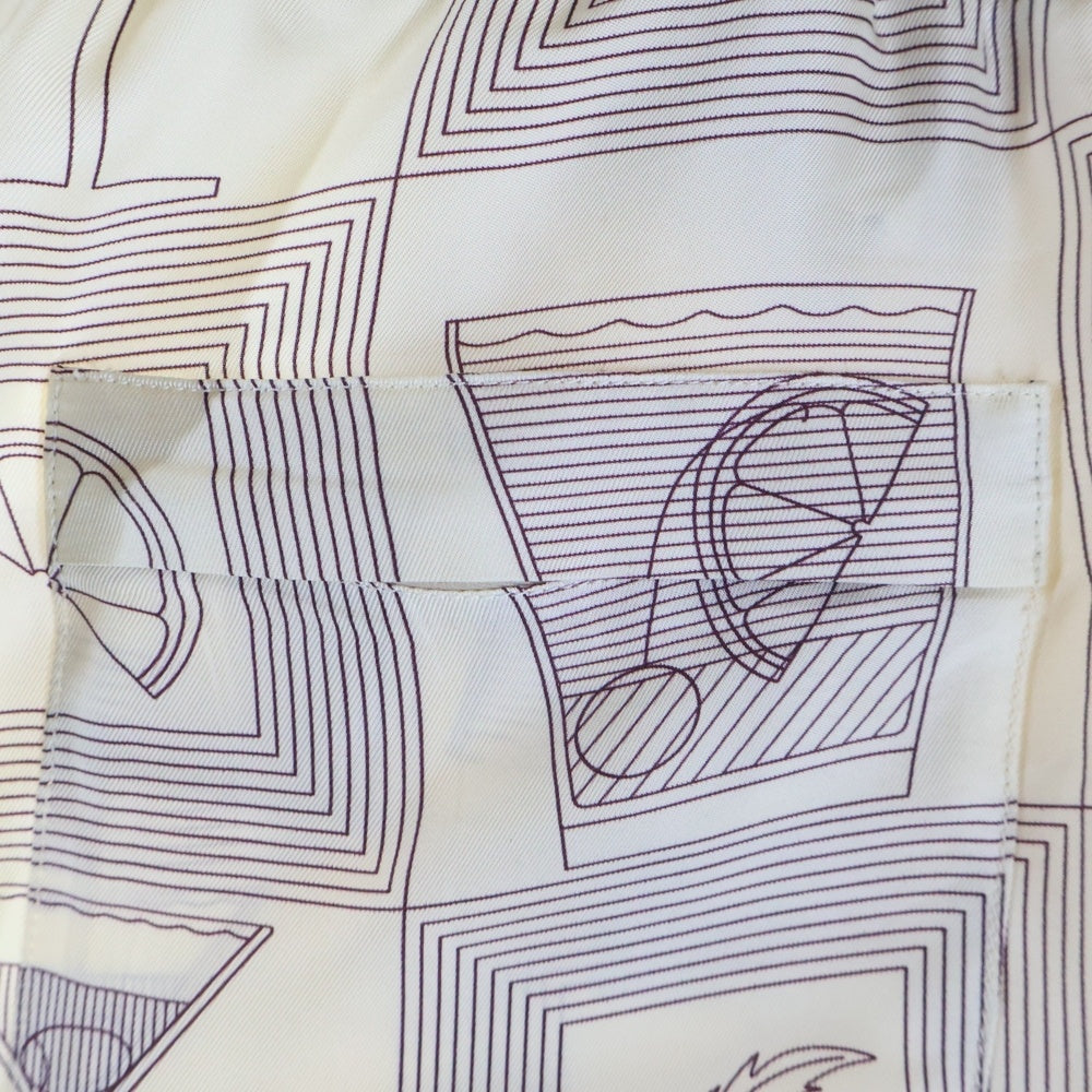 Loro Piana(ロロピアーナ) Bay Printed Silk Twill Shorts カクテル総柄プリント シルクショーツ ハーフパンツ アイボリー P01008293