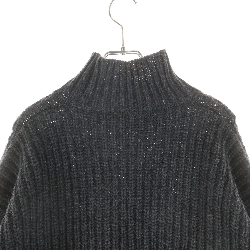 MARNI(マルニ) 23AW Broken Fisherman Turtleneck Knit フィッシャーマン タートルネック 胸ロゴ刺繍 ダメージニットセーター グレー DVMG0054A0