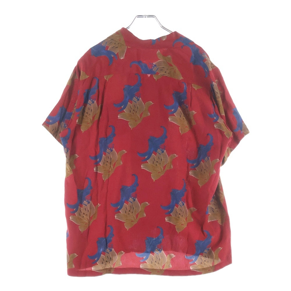 WACKO MARIA(ワコマリア) 20SS S/S HAWAIIAN SHIRT ショートスリーブハワイアンシャツ 総柄 半袖開襟シャツ レッド