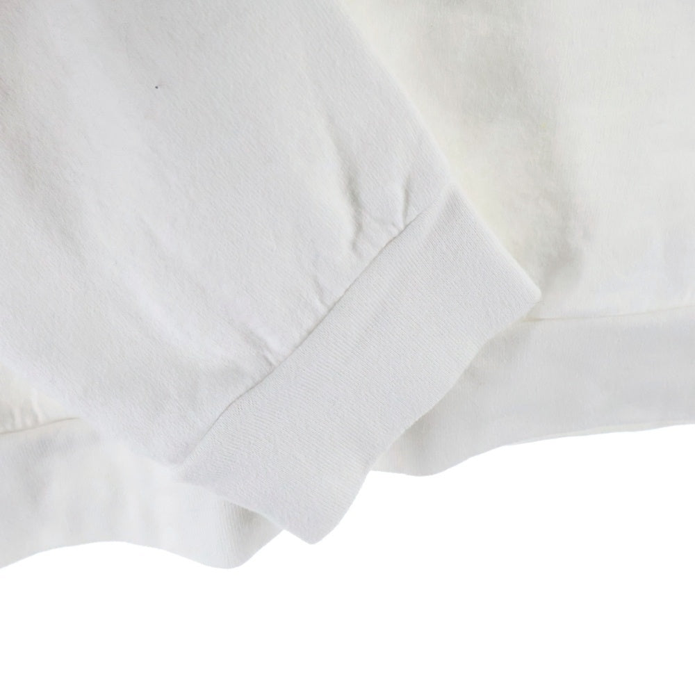 CHROME HEARTS(クロムハーツ) Horseshoe Crewneck Sweatshirt ホースシュープリント 袖フローラル クルーネックスウェットトレーナー ホワイト