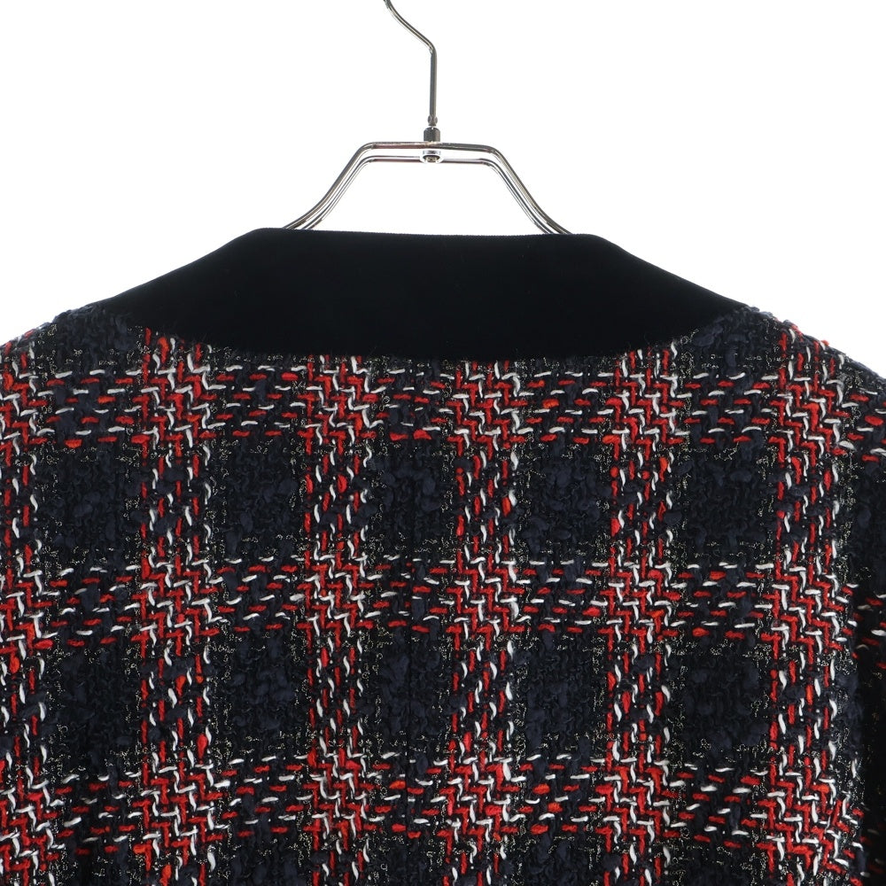 NO BRAND(ノーブランド) YUKISABURO WATANABE ユキサブロウ ワタナベ ツイード ジャケット レッド/ブラック/ホワイト M252016 レディース