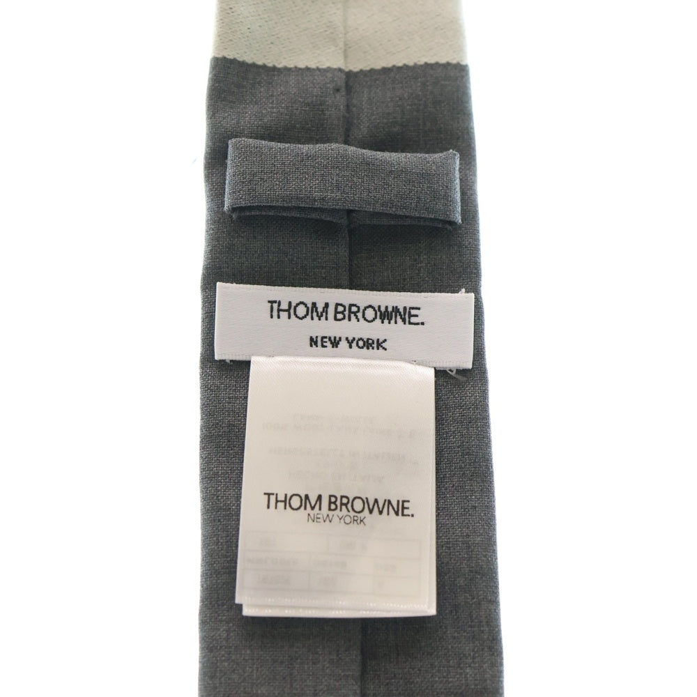 THOM BROWNE(トムブラウン) ライン ナロータイ ネクタイ グレー MNL001A