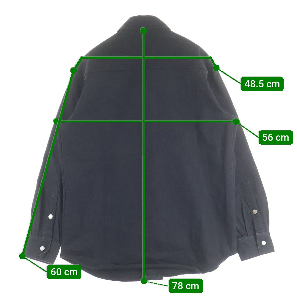 RAF SIMONS(ラフシモンズ) CARRY OVER DENIM SHIRT キャリーオーバー デニム シャツ ブラック 182-241