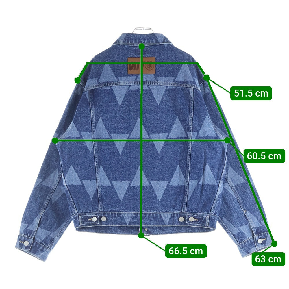 WIND AND SEA(ウィンダンシー) Manchestercity FC マンチェスター・シティ 総柄 デニムジャケット インディゴ