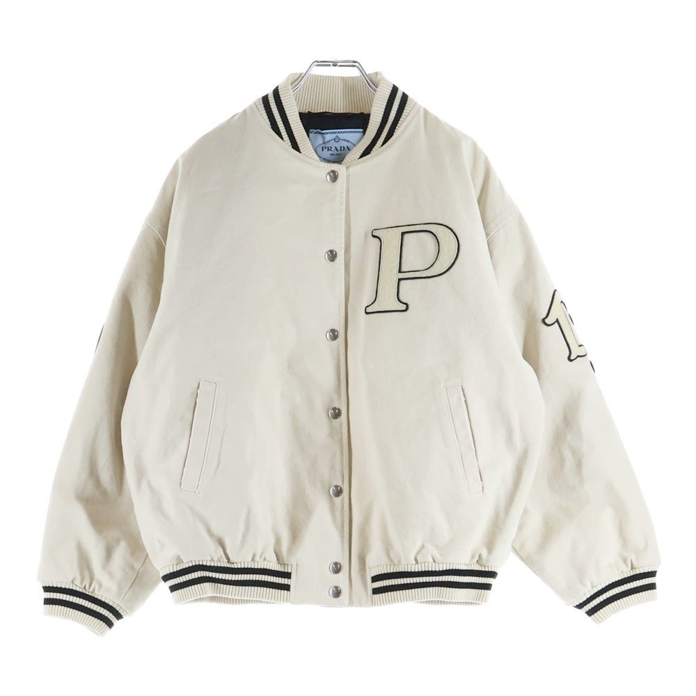 PRADA(プラダ) CANVAS BOMBER JACKET パッチデザイン キャンバス ボンバージャケット アイボリー 292230 S000