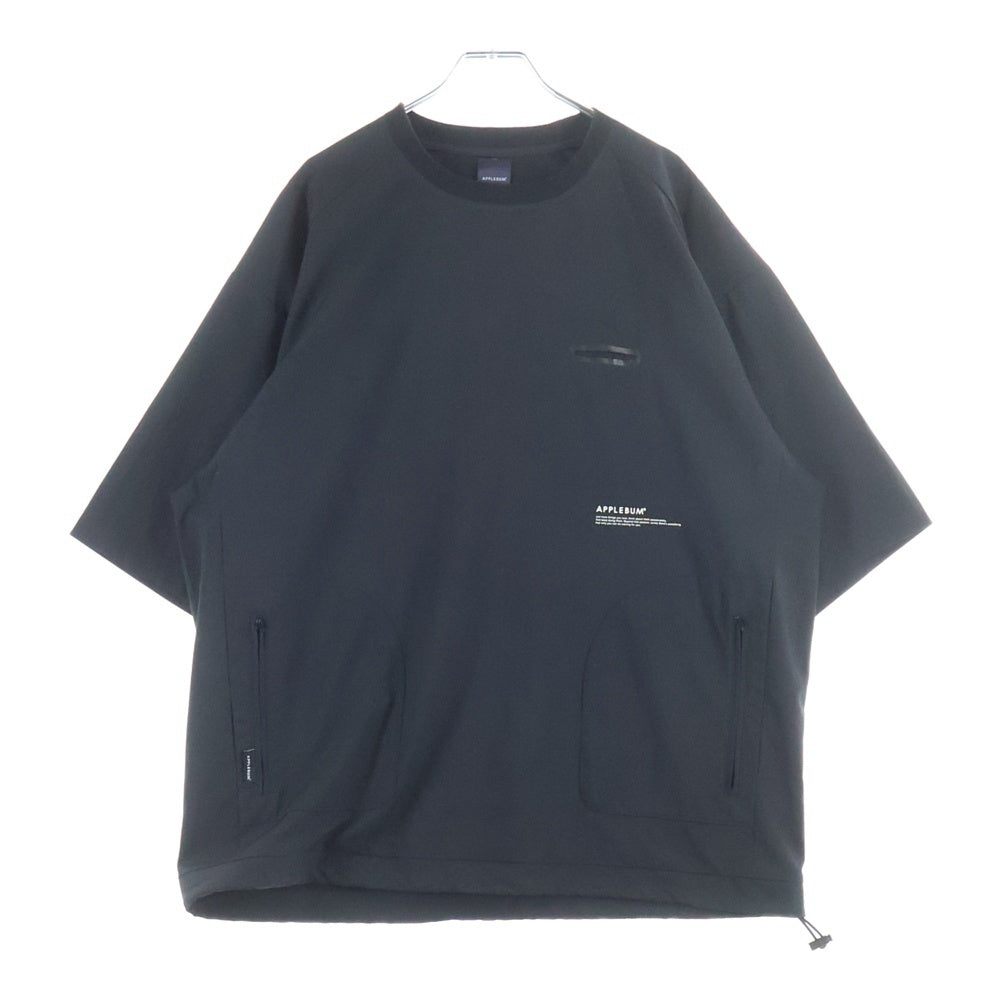 APPLEBUM(アップルバム) Active Pocket Tee アクティブ 胸ポケット付 クルーネック 半袖Tシャツ ブラック