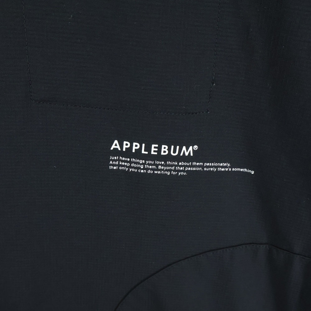 APPLEBUM(アップルバム) Active Pocket Tee アクティブ 胸ポケット付 クルーネック 半袖Tシャツ ブラック