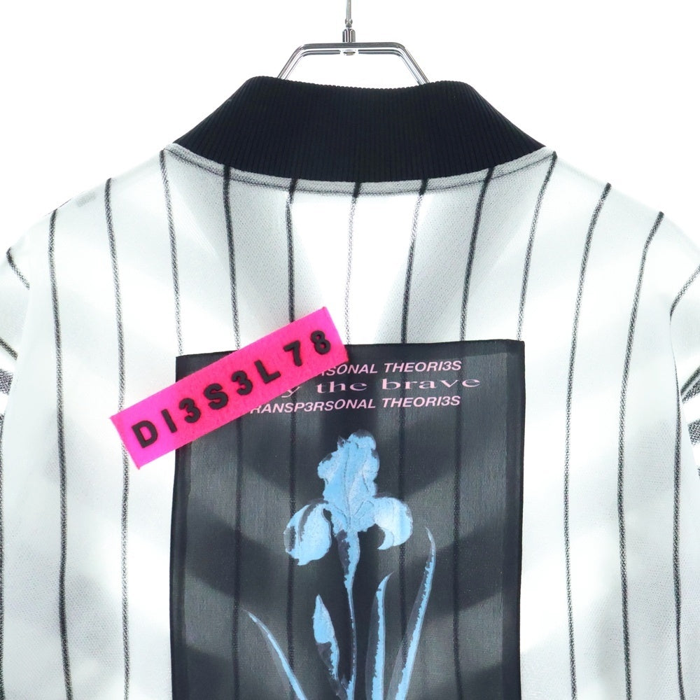 DIESEL(ディーゼル) メッシュ シースルー ブルゾン ジップアップジャケット ホワイト/ブラック レディース