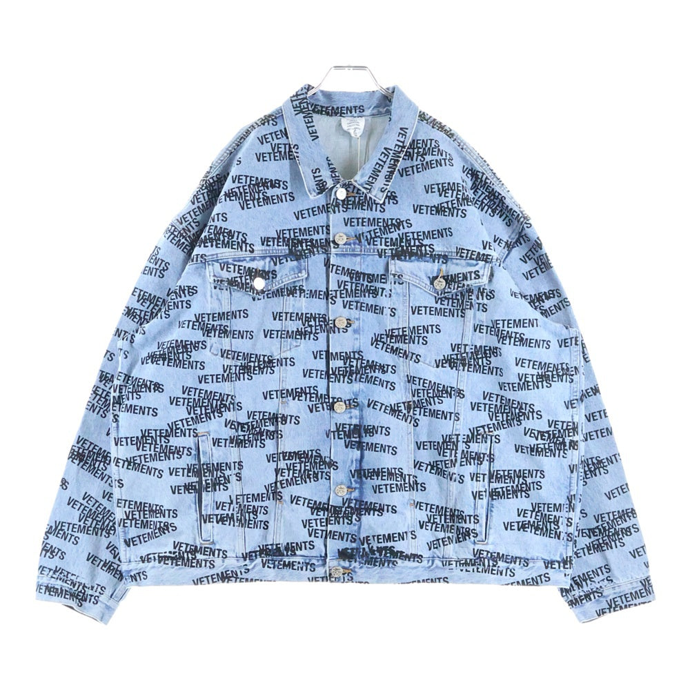 VETEMENTS(ヴェトモン) Stamped Logo Denim Jacket スタンプロゴ デニム ジャケット インディゴ UE54JA280N