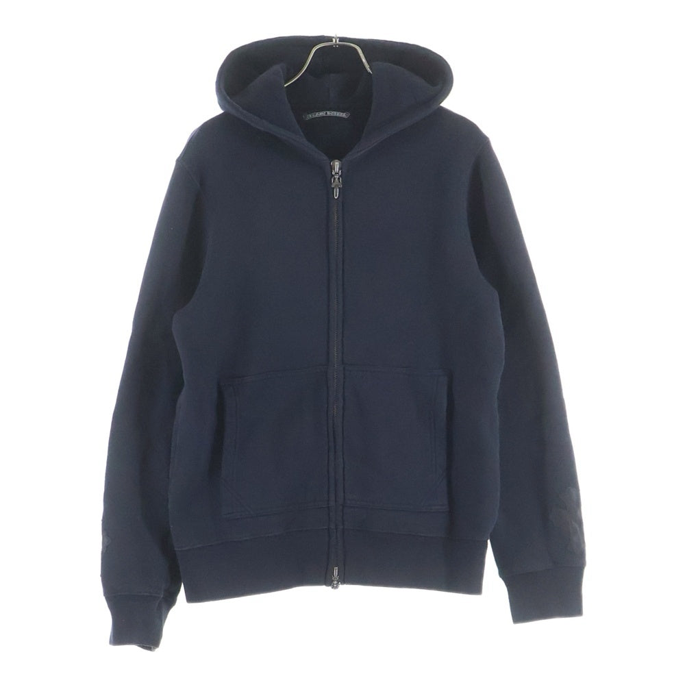 CHROME HEARTS(クロムハーツ) #10ダガージップ 袖クロスパッチ付き ジップアップパーカー ブラック