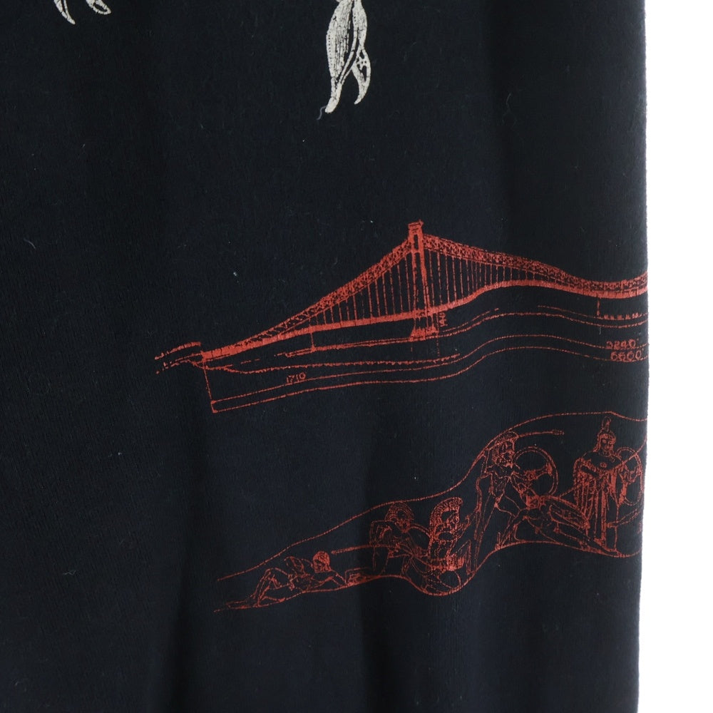 ensou.(エンソウ) Multi-Print Sweat Pants マルチプリント スウェットパンツ ジョガーパンツ ブラック