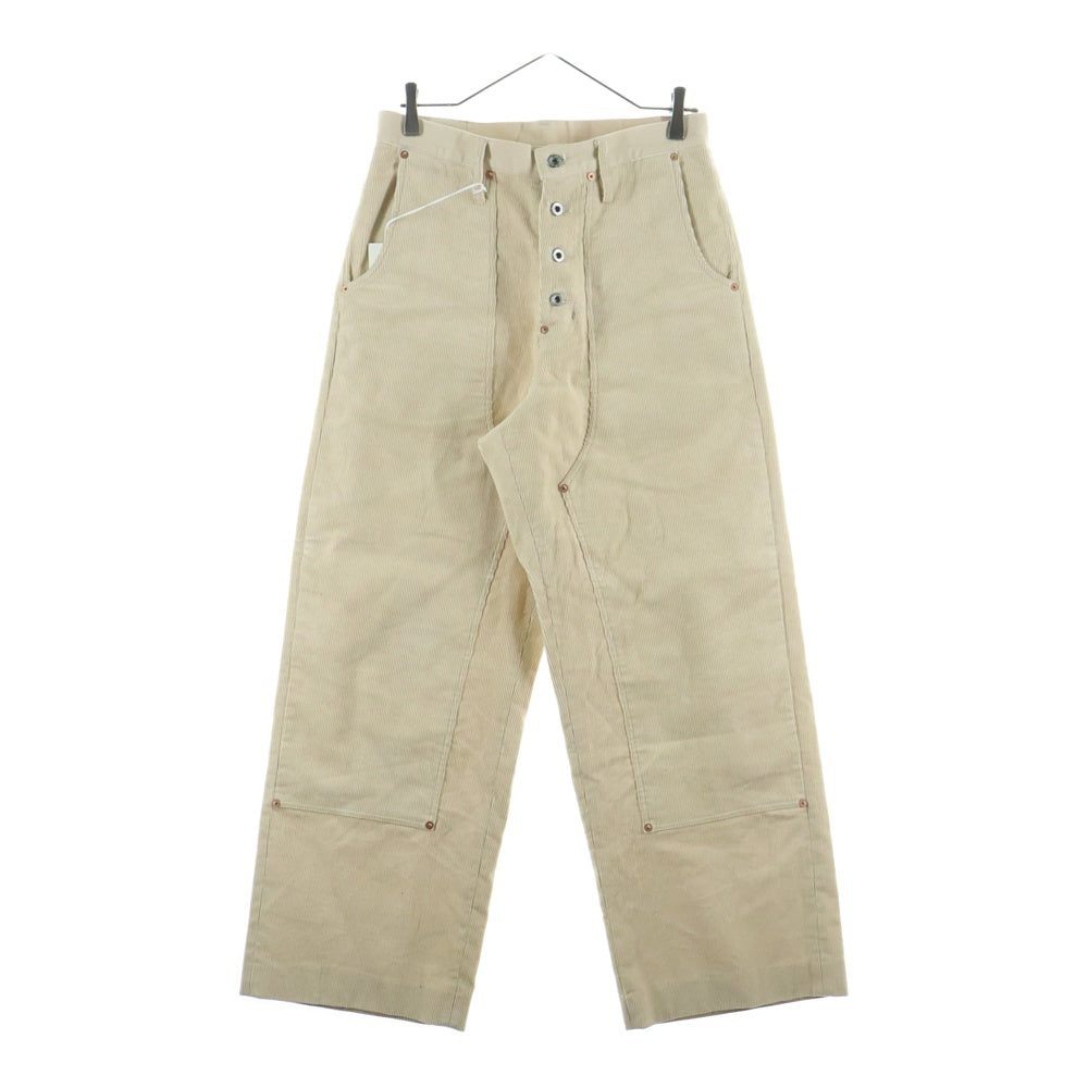 SUGARHILL(シュガーヒル) 22AW Corduroy Double Knee Wide Trousers コーデュロイ ダブルニー ワイドトラウザー パンツ アイボリー 22AWPT16