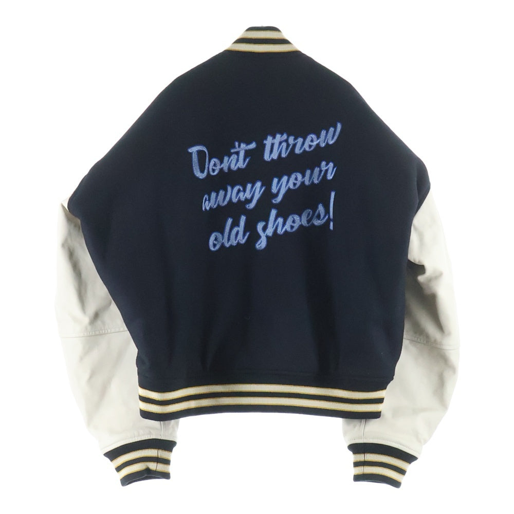 MAISON MIHARAYASUHIRO(メゾンミハラヤスヒロ) EXCLUSIVE Stadium Jacket ウール スタジアム ジャケット ブラック/ホワイト A15BL011-0