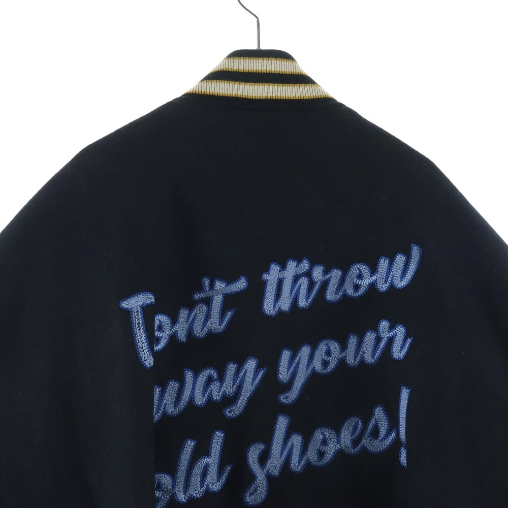 MAISON MIHARAYASUHIRO(メゾンミハラヤスヒロ) EXCLUSIVE Stadium Jacket ウール スタジアム ジャケット ブラック/ホワイト A15BL011-0